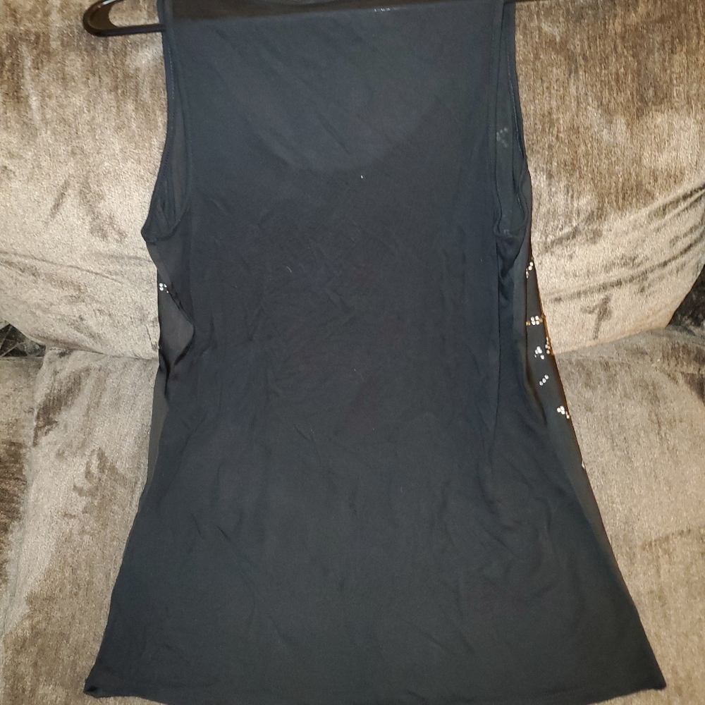 Express Black Tank with Rhinestones - Picture 4 of 5